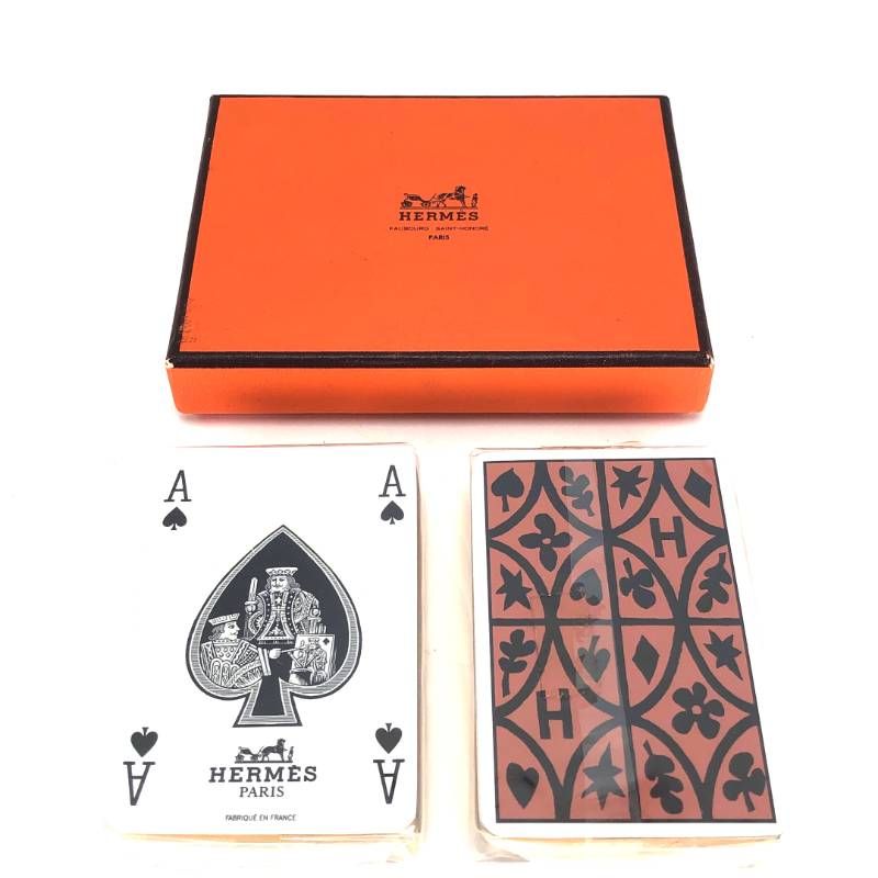【美品・箱付き・シュリンク】HERMES エルメス／トランプ 2セット／紙／マルチカラー