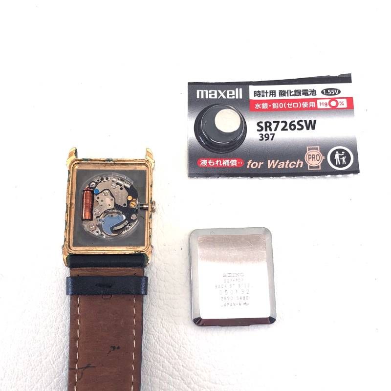 【ヴィンテージ・電池交換済み】SEIKO セイコー／シャリオ 2620-0850 5480／クォーツ／ステンレス／ブラック・ゴールド