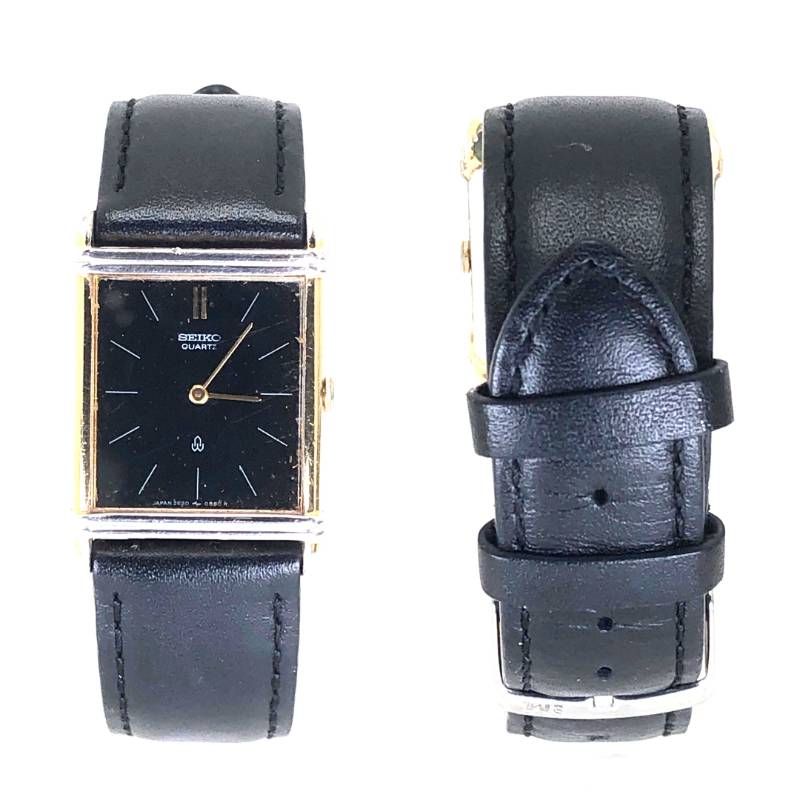 【ヴィンテージ・電池交換済み】SEIKO セイコー／シャリオ 2620-0850 5480／クォーツ／ステンレス／ブラック・ゴールド
