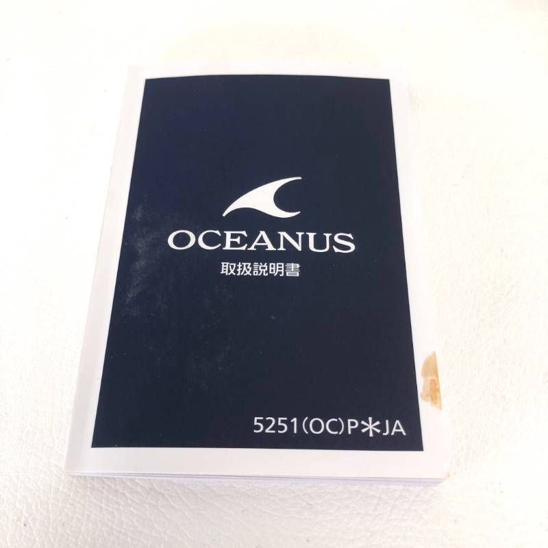【美品・ケース・取説付】CASIO カシオ／オシアナス OCW-70PJ-7AJF／ソーラークォーツ／チタン／シルバー・ホワイト・ブルー