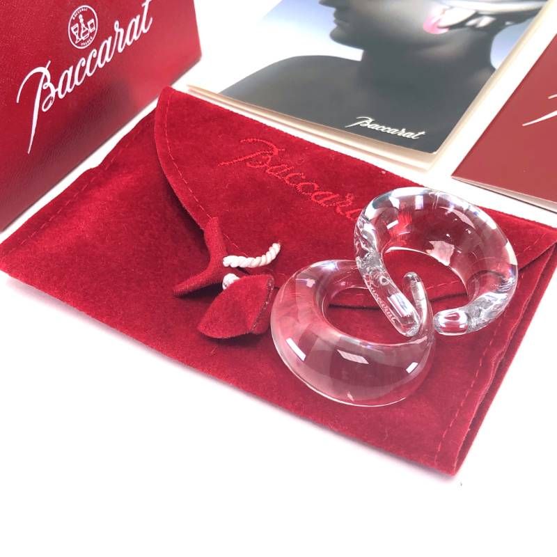 【美品・箱・保管袋付き】Baccarat バカラ／イヤーカフ イヤリング ／クリスタルグラス／クリア／BC638