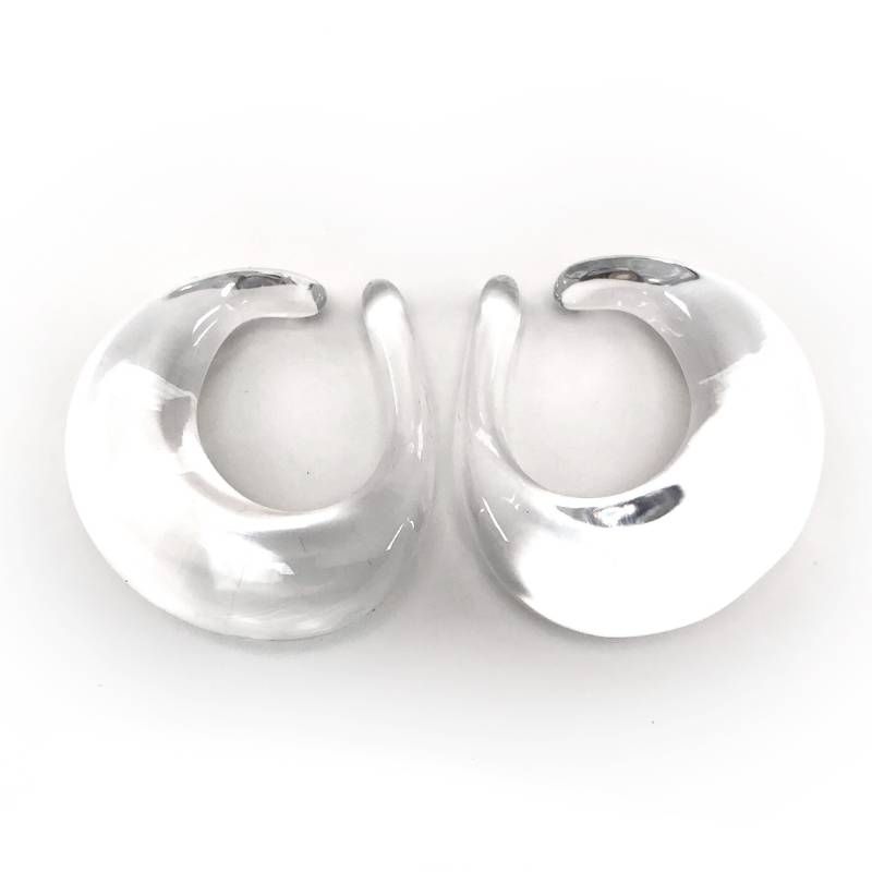 【美品・箱・保管袋付き】Baccarat バカラ／イヤーカフ イヤリング ／クリスタルグラス／クリア／BC638