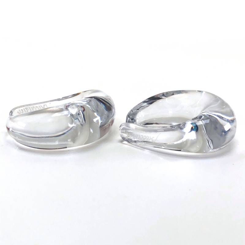 【美品・箱・保管袋付き】Baccarat バカラ／イヤーカフ イヤリング ／クリスタルグラス／クリア／BC638
