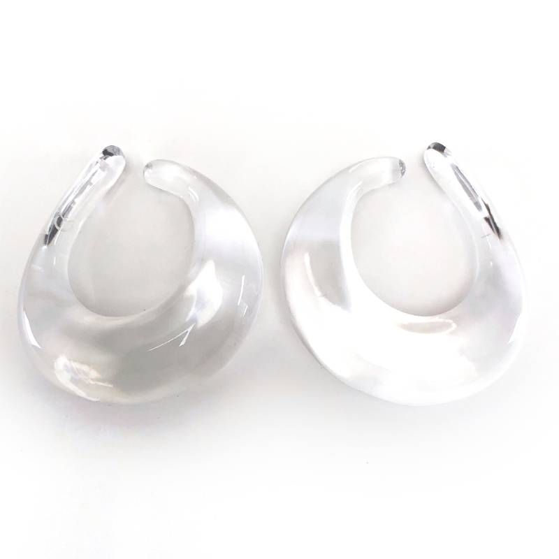 【美品・箱・保管袋付き】Baccarat バカラ／イヤーカフ イヤリング ／クリスタルグラス／クリア／BC638