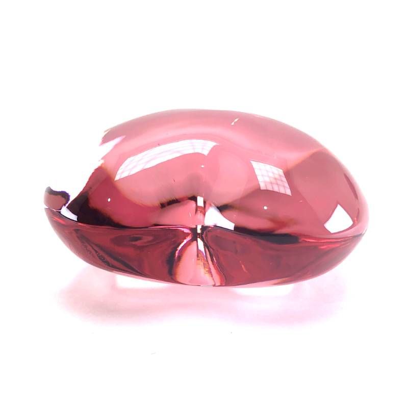 【美品・箱付き】Baccarat バカラ／ハート ペーパーウェイト／クリスタルグラス／ピンク／BC641