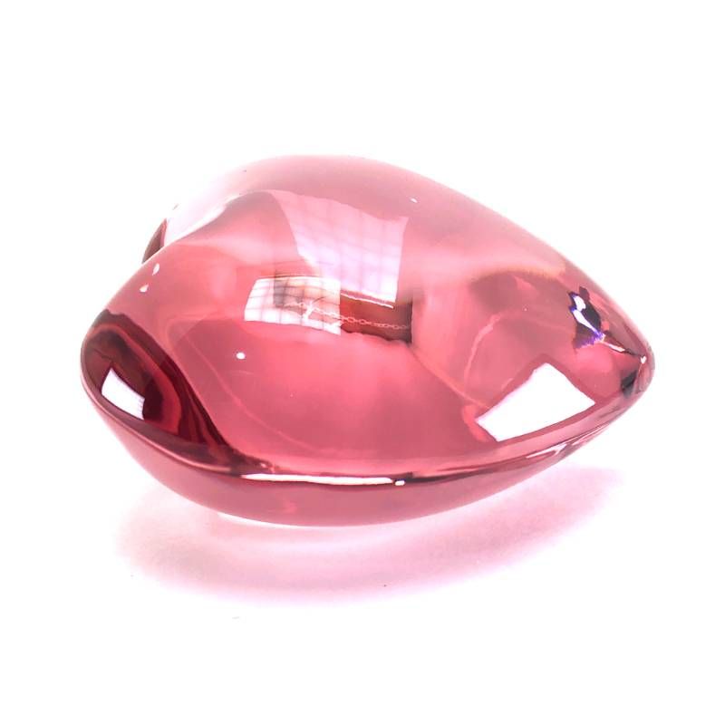 【美品・箱付き】Baccarat バカラ／ハート ペーパーウェイト／クリスタルグラス／ピンク／BC641