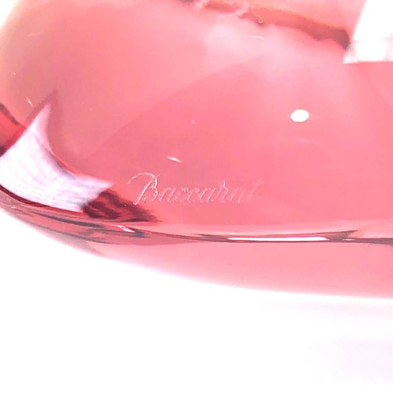 【美品・箱付き】Baccarat バカラ／ハート ペーパーウェイト／クリスタルグラス／ピンク／BC641
