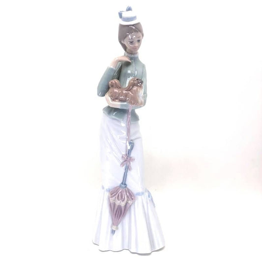 【美品】LLADRO リヤドロ／仔犬とお散歩／4893／陶器／マルチカラー
