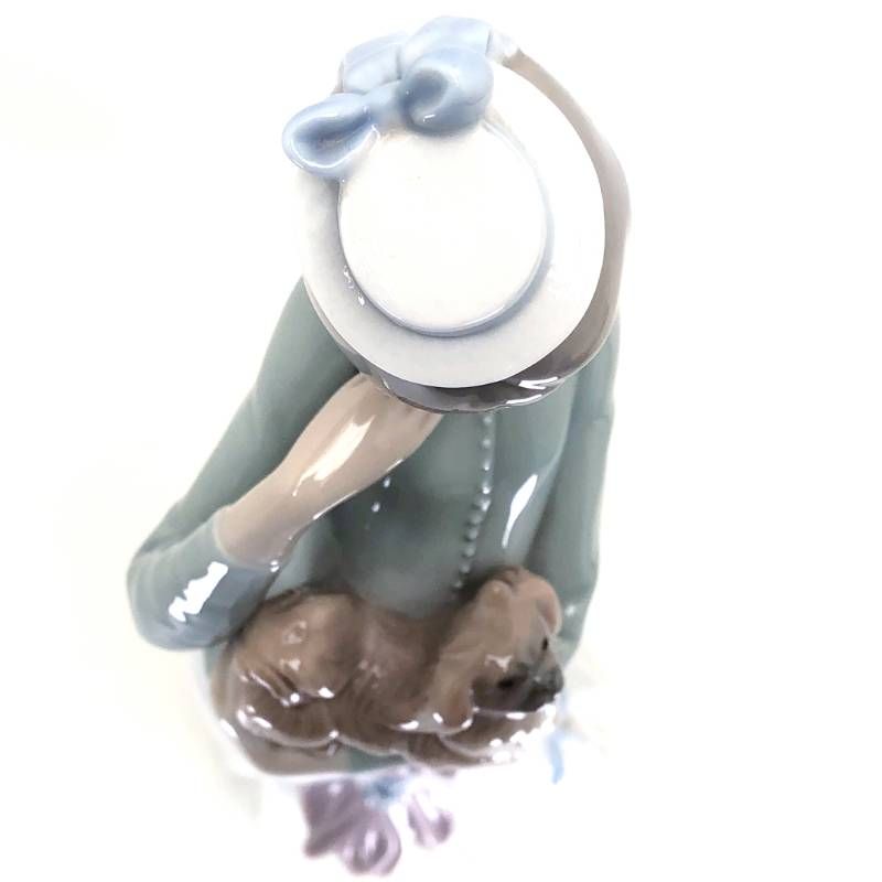 【美品】LLADRO リヤドロ／仔犬とお散歩／4893／陶器／マルチカラー
