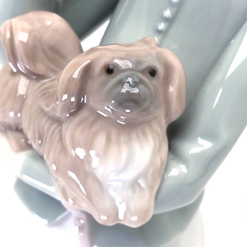【美品】LLADRO リヤドロ／仔犬とお散歩／4893／陶器／マルチカラー