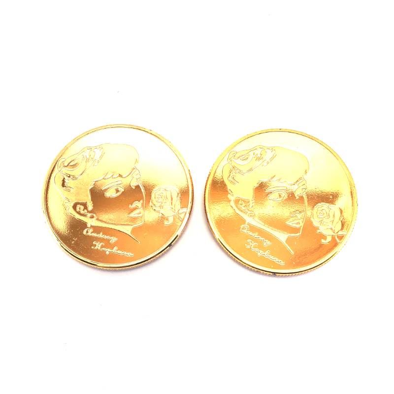 【美品】 オードリー・ヘップバーン／コイン メダル／直径約4cm