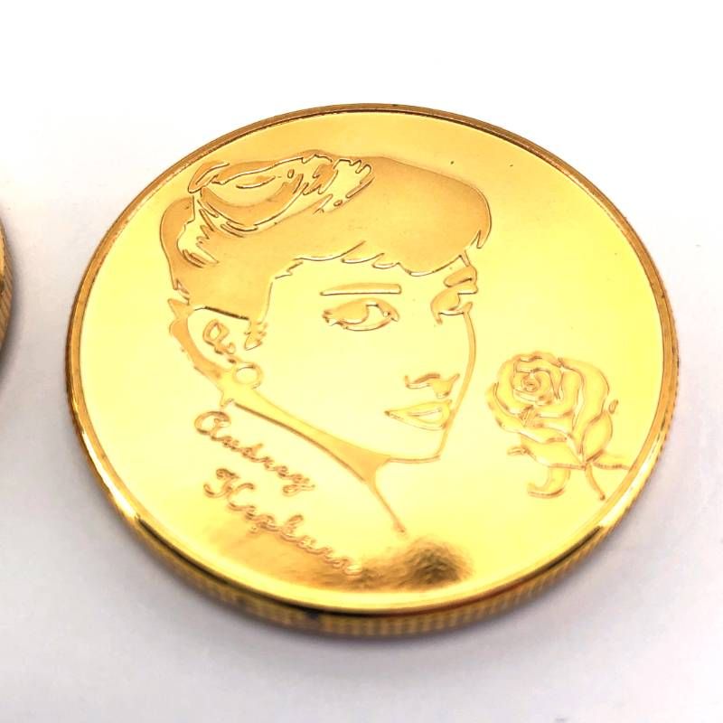 【美品】 オードリー・ヘップバーン／コイン メダル／直径約4cm