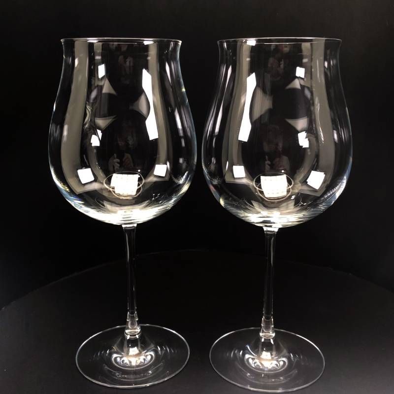 【美品・箱付き】Baccarat バカラ／デギュスタシオン グランブルゴーニュ ペア ワイングラス／クリスタルグラス／クリア／BC644