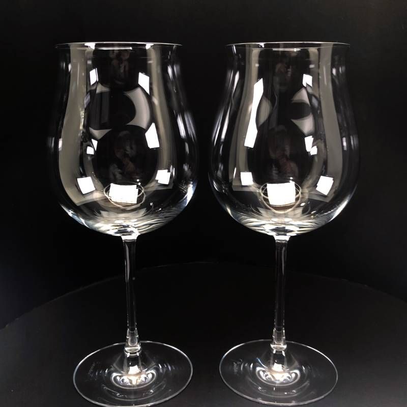 【美品・箱付き】Baccarat バカラ／デギュスタシオン グランブルゴーニュ ペア ワイングラス／クリスタルグラス／クリア／BC644