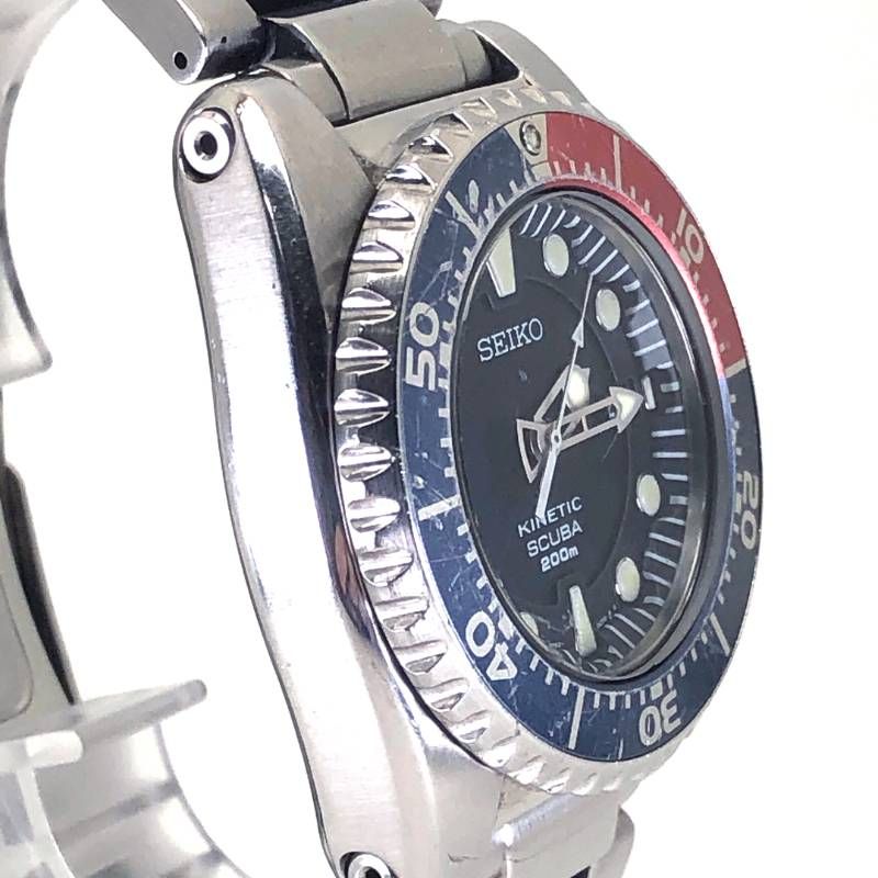 SEIKO セイコー／キネティック スキューバ200 5M62-0BL0／オートクォーツ／ステンレス／シルバー・ペプシカラー