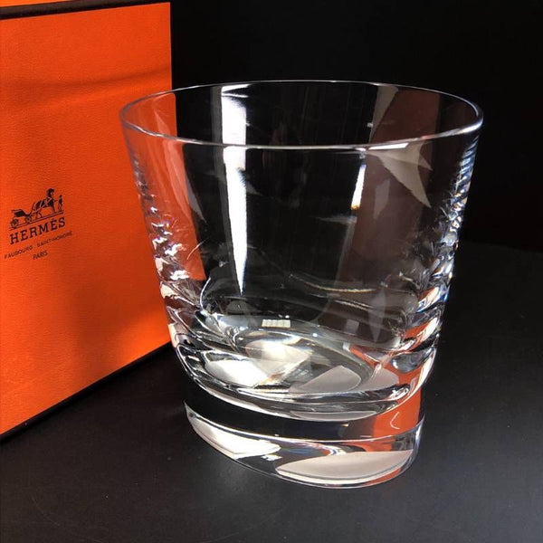 【美品・箱付き】HERMES エルメス／シェーヌダンクル タンブラー／グラス／クリア