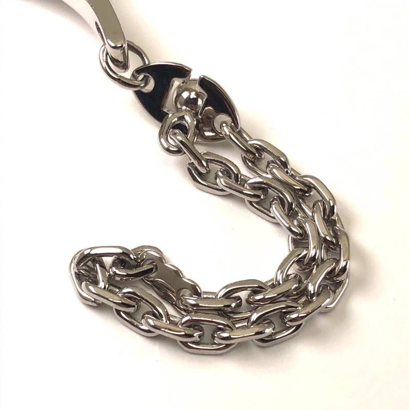 【美品・箱付き】HERMES エルメス／フィルー グローブ ホルダー バッグチャーム／メタル／シルバー