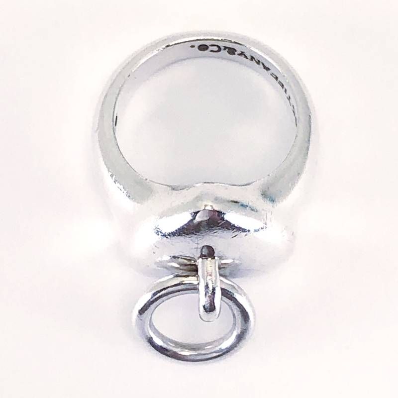 【美品・箱・保管袋付き】Tiffany ティファニードアノッカー ハート リング／約8号／SV925／シルバー