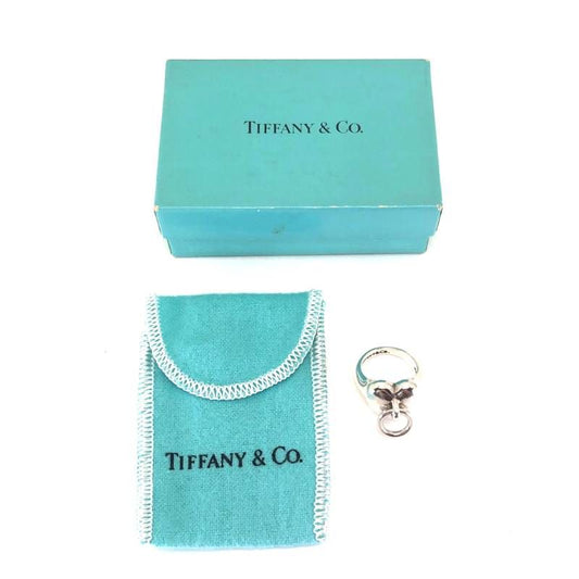 【美品・箱・保管袋付き】Tiffany ティファニードアノッカー ハート リング／約8号／SV925／シルバー