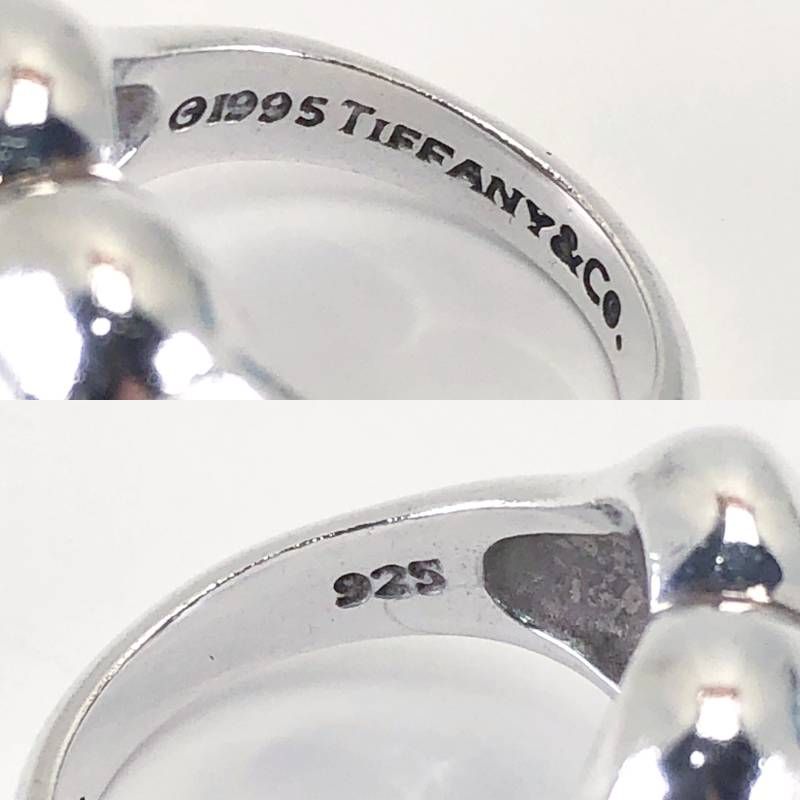 【美品・箱・保管袋付き】Tiffany ティファニードアノッカー ハート リング／約8号／SV925／シルバー