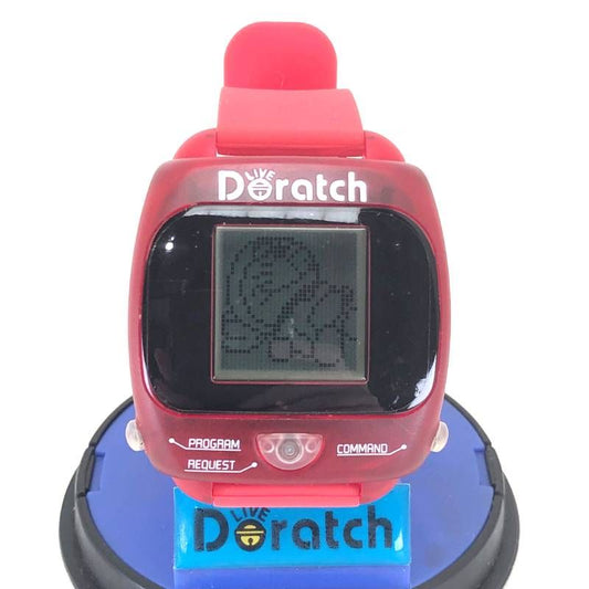 【美品・箱・取説付き・電池交換・ベルト交換】Doratch ドラッチ／腕時計／クォーツ／プラスチック・ラバー／レッド