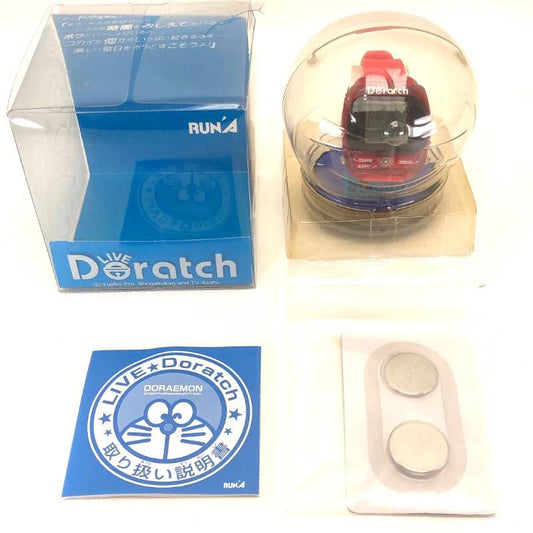 【美品・箱・取説付き・電池交換・ベルト交換】Doratch ドラッチ／腕時計／クォーツ／プラスチック・ラバー／レッド