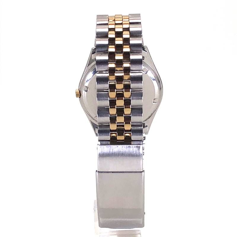 【電池交換済み】CITIZEN シチズン／フルーテッドベゼル 6100-K09311／クォーツ／ステンレス／シルバー・ゴールド