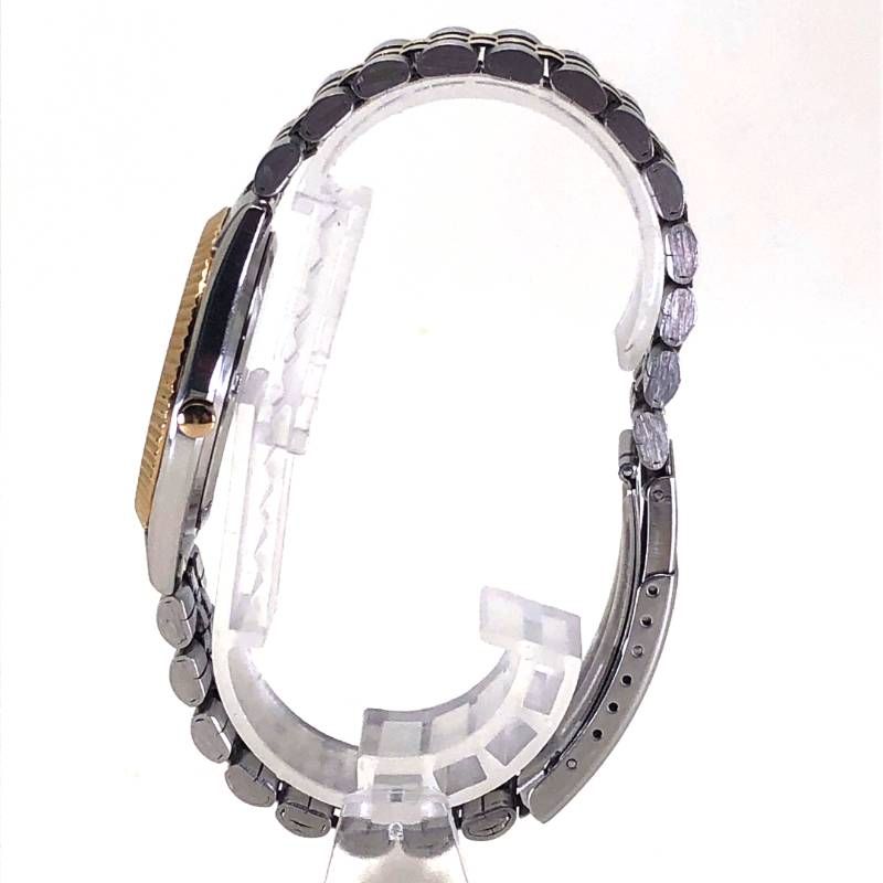 【電池交換済み】CITIZEN シチズン／フルーテッドベゼル 6100-K09311／クォーツ／ステンレス／シルバー・ゴールド