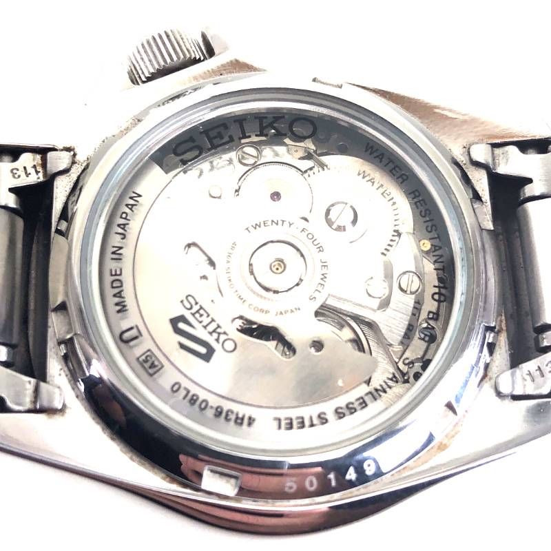 【箱・取説付き】SEIKO セイコー／セイコー5スポーツ SBSA043 4R36-08L0／自動巻き／ステンレス／シルバー・ダークブルー