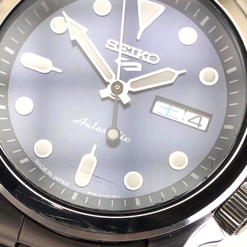 【箱・取説付き】SEIKO セイコー／セイコー5スポーツ SBSA043 4R36-08L0／自動巻き／ステンレス／シルバー・ダークブルー