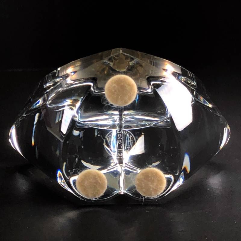 【電池交換済み・箱付き】Baccarat バカラ／クォーツ式 置き時計／クリスタルグラス／クリア／BC647