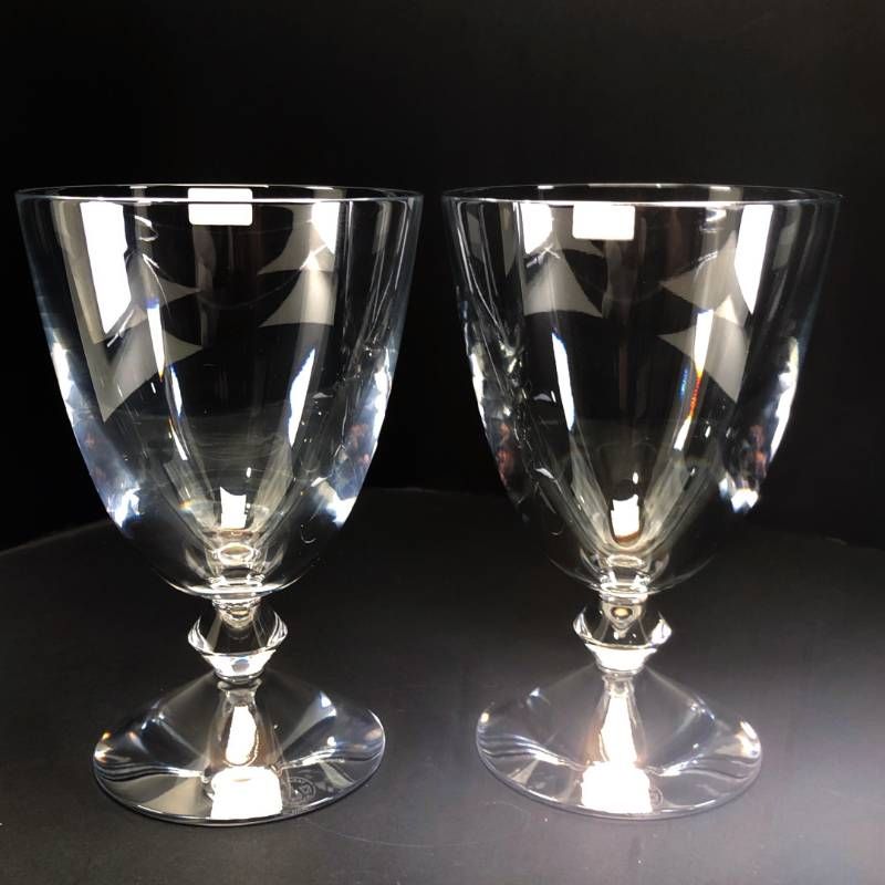 【美品・箱付き】Baccarat バカラ／ベガ ペア ワイングラス／クリスタルグラス／クリア／BC650