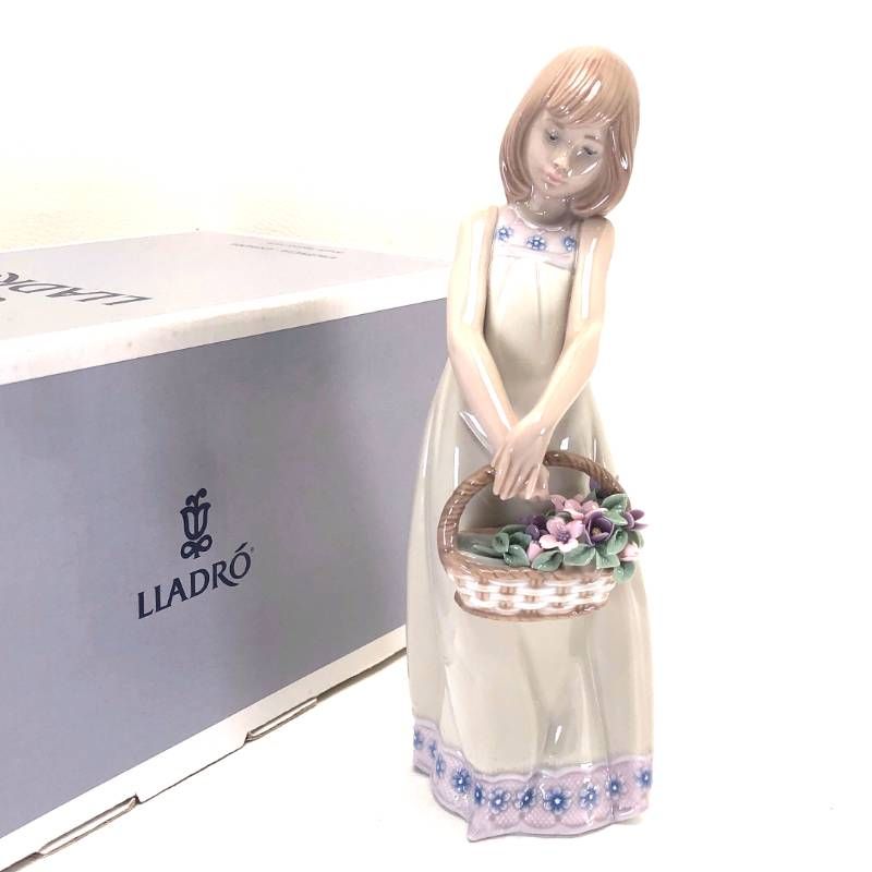 【美品・箱付き】LLADRO リヤドロ／お花の宝物／5605／陶器／マルチカラー