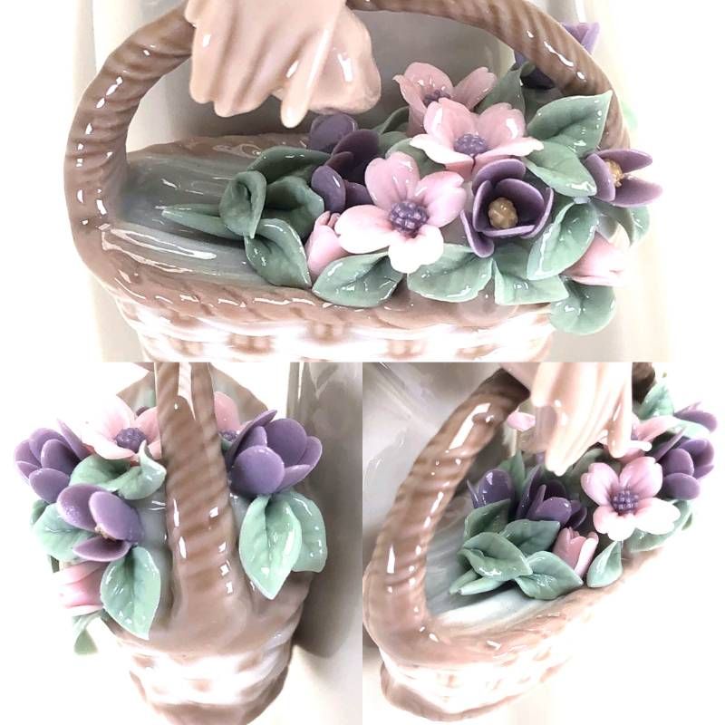 【美品・箱付き】LLADRO リヤドロ／お花の宝物／5605／陶器／マルチカラー