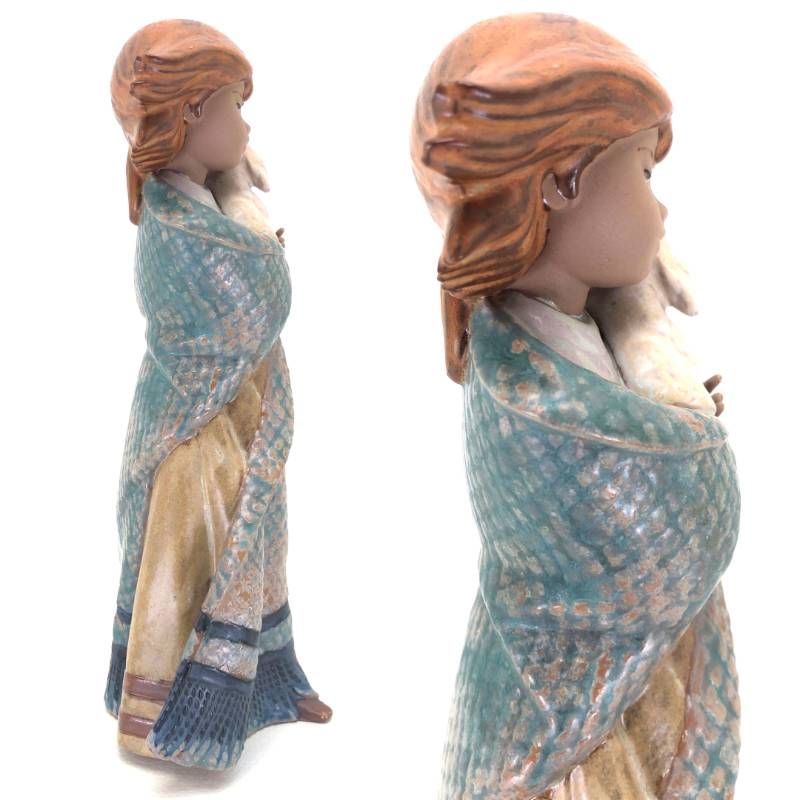 【美品】LLADRO リヤドロ／少女と羊 やっと会えた仔羊／2164／陶器／マルチカラー