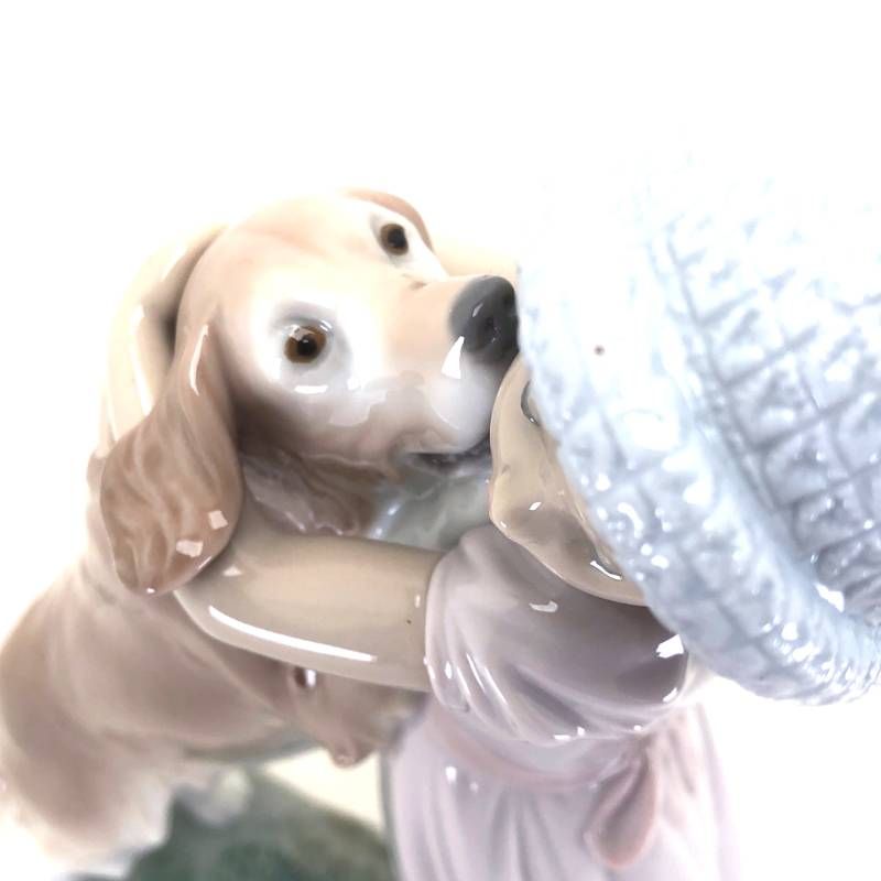 【美品】LLADRO リヤドロ／少女と犬 待ってたよ！／6903／陶器／マルチカラー