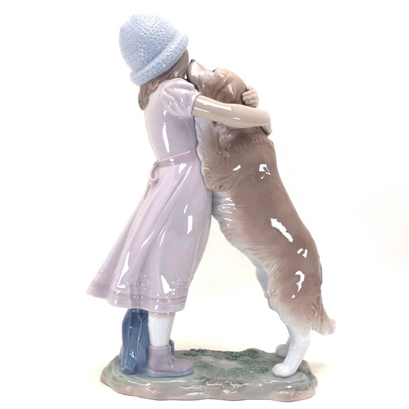 【美品】LLADRO リヤドロ／少女と犬 待ってたよ！／6903／陶器／マルチカラー