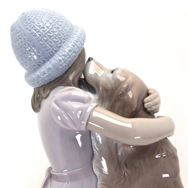 【美品】LLADRO リヤドロ／少女と犬 待ってたよ！／6903／陶器／マルチカラー
