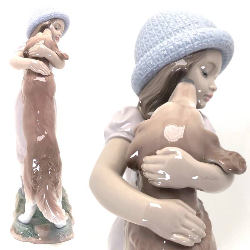 【美品】LLADRO リヤドロ／少女と犬 待ってたよ！／6903／陶器／マルチカラー