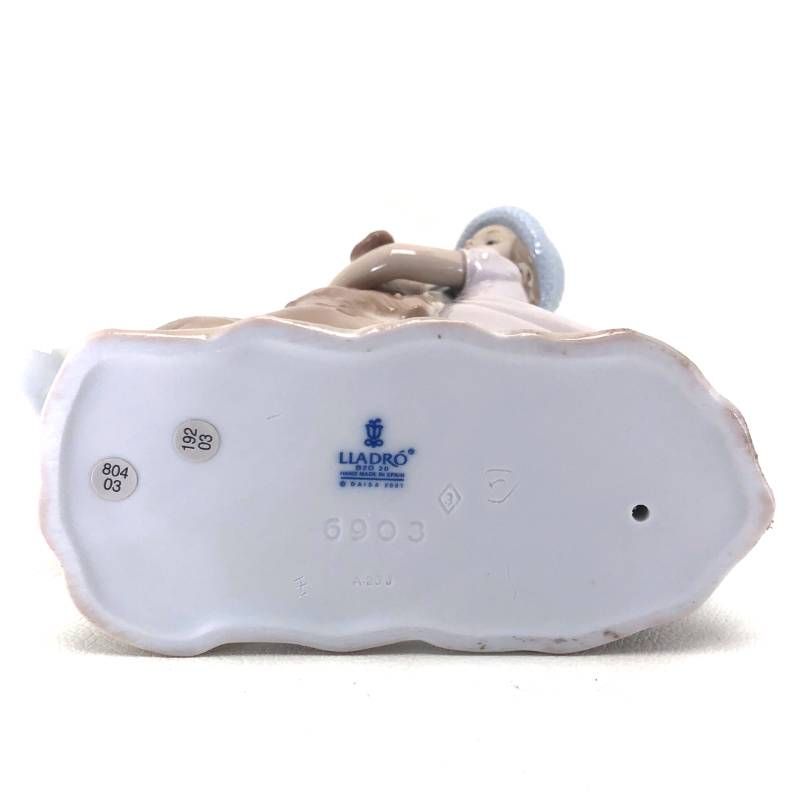 【美品】LLADRO リヤドロ／少女と犬 待ってたよ！／6903／陶器／マルチカラー