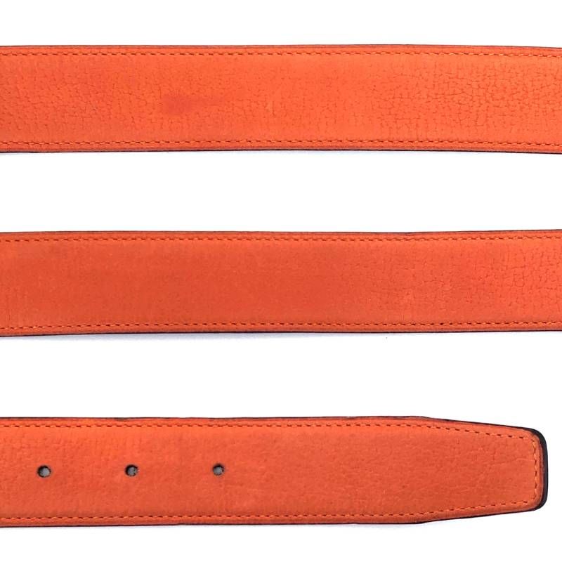 HERMES エルメス／エブリン ベルト 95／□L刻印／レザー／ブラック・オレンジ・シルバー