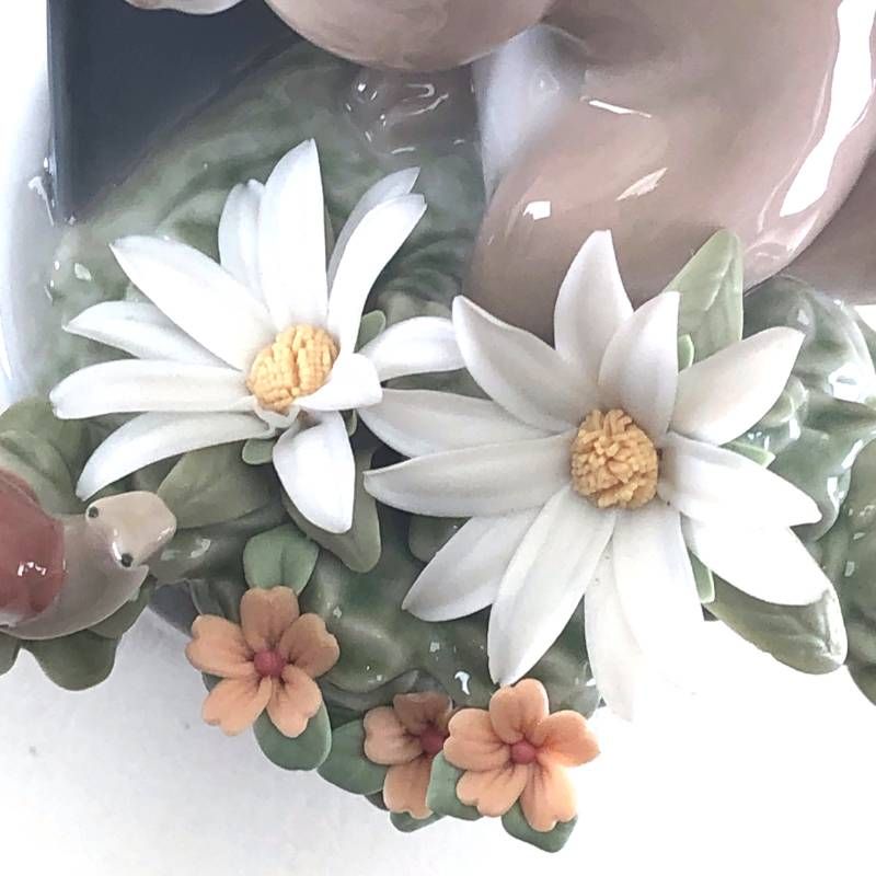 【希少・美品】LLADRO リヤドロ／お庭で リスとカタツムリ／8026／陶器／マルチカラー