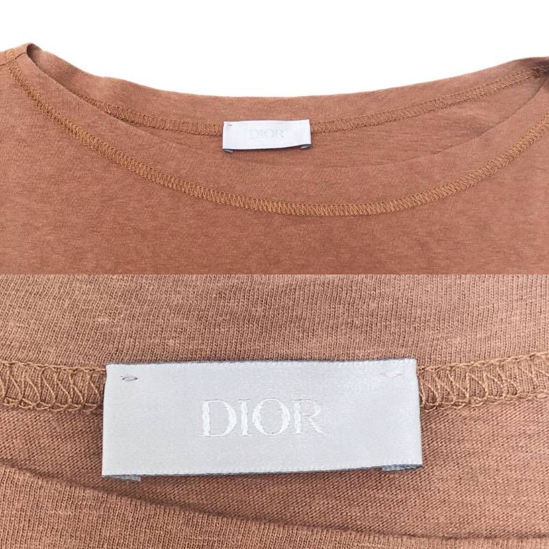【美品】DIOR HOMME ディオールオム／22AW カクタスジャック トラヴィススコット コラボ Tシャツ 283J63210752／L／綿／ブラウン