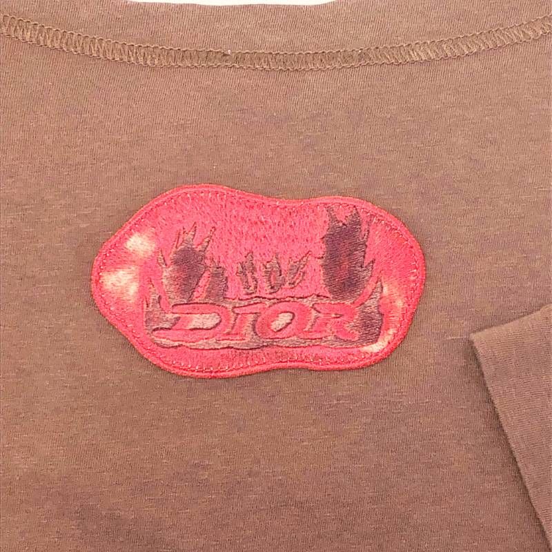 【美品】DIOR HOMME ディオールオム／22AW カクタスジャック トラヴィススコット コラボ Tシャツ 283J63210752／L／綿／ブラウン