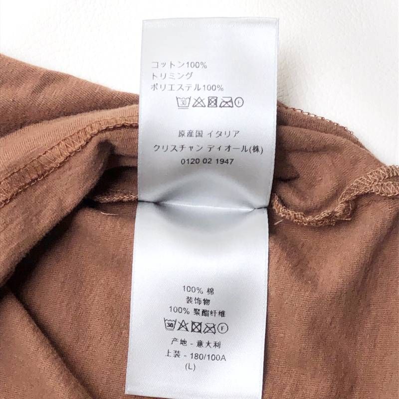 【美品】DIOR HOMME ディオールオム／22AW カクタスジャック トラヴィススコット コラボ Tシャツ 283J63210752／L／綿／ブラウン