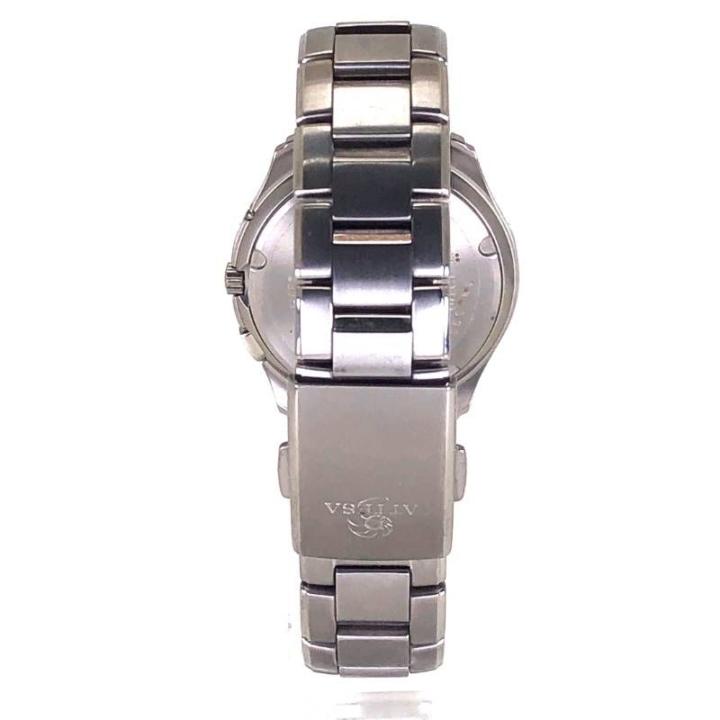 【美品】CITIZEN シチズン／アテッサ エコドライブ H410-T005888／ソーラークォーツ／チタン／シルバー・ホワイト