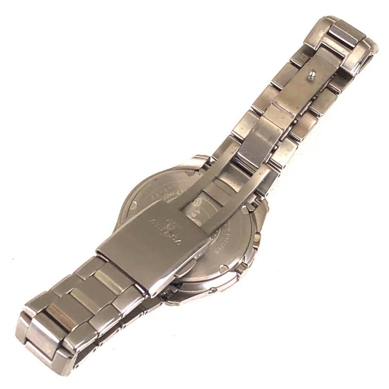 【美品】CITIZEN シチズン／アテッサ エコドライブ H410-T005888／ソーラークォーツ／チタン／シルバー・ホワイト