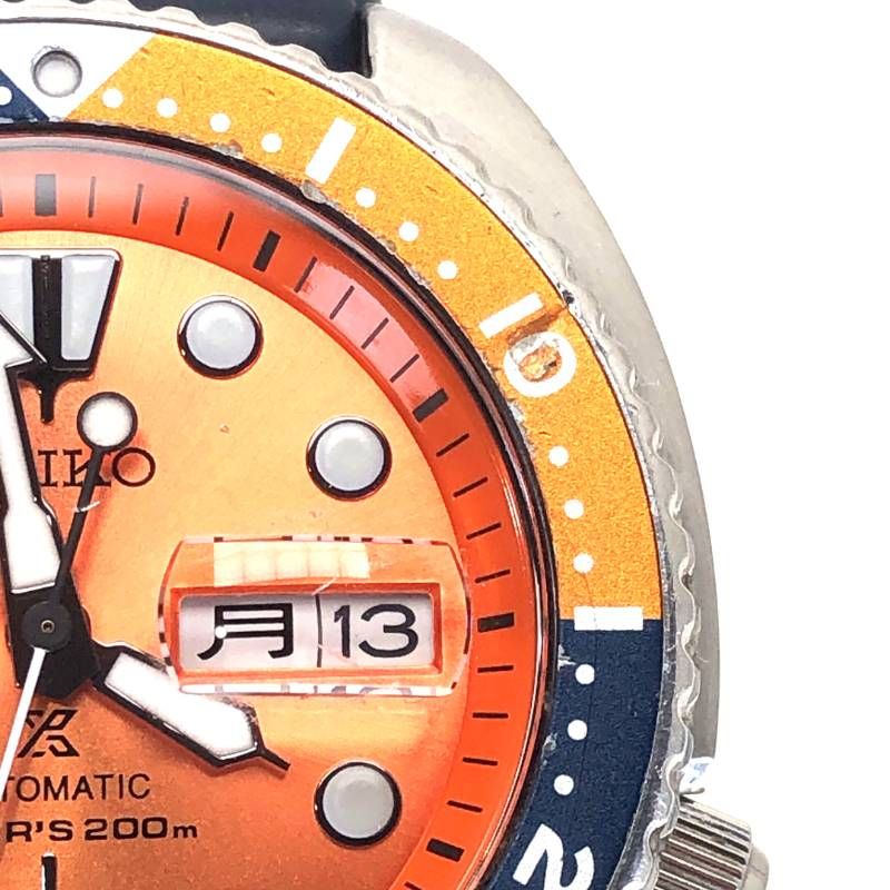【世界500本限定・希少・箱付き】SEIKO セイコー／プロスペックス オレンジタートル 4R36-06T0/SBDY023／自動巻／ステンレス／シルバー・オレンジ・ブラック