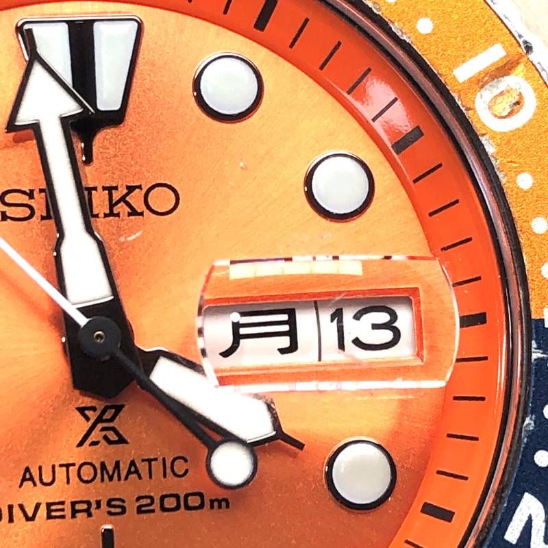 【世界500本限定・希少・箱付き】SEIKO セイコー／プロスペックス オレンジタートル 4R36-06T0/SBDY023／自動巻／ステンレス／シルバー・オレンジ・ブラック