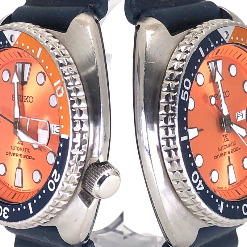 【世界500本限定・希少・箱付き】SEIKO セイコー／プロスペックス オレンジタートル 4R36-06T0/SBDY023／自動巻／ステンレス／シルバー・オレンジ・ブラック